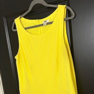 Cato Vibrant Yellow Sleeveless Midi Dress